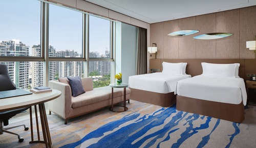 Classic Room, 2 Double Beds, Sea View (High Floor)