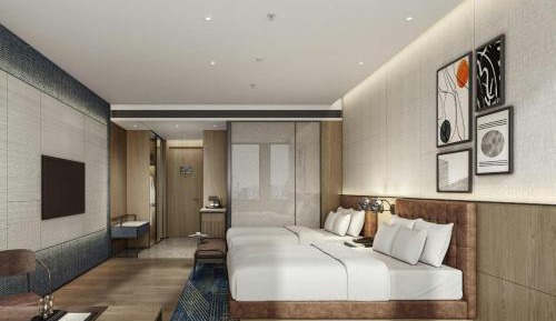 Comfort Double Room with Two Double Beds and City View