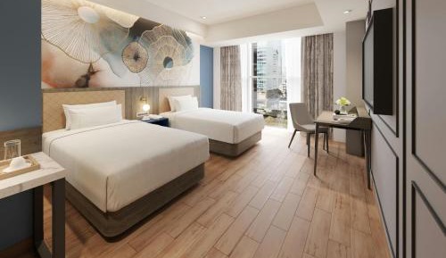 Premium Double Room with Two Double Beds and Skyline View