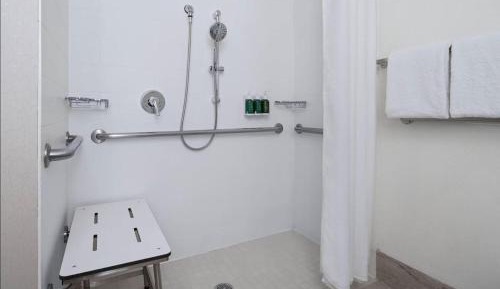 Queen Studio with Sofa Bed and Roll-in Shower - Mobility and Hearing Accessible