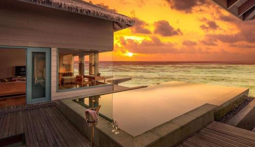 Sunset Overwater Villa with Private Pool