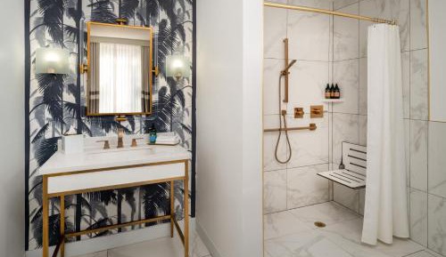 Queen Room with Two Queen Beds and Roll-in Shower - Mobility and Hearing Accessible