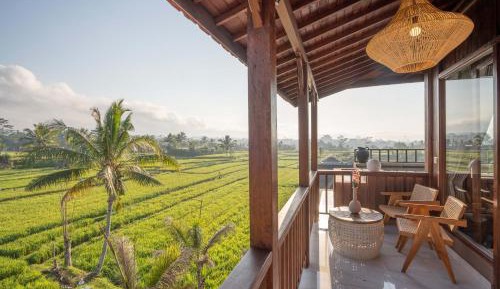 Suite Plunge Pool with Rice Field View