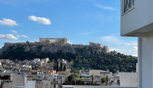 Two-Bedroom Apartment with Balcony & Acropolis View