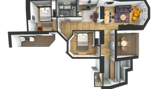 Penthouse Two-Bedroom Apartment with Terrace
