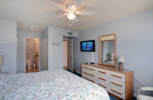 North Ocean City Condo | Cozy two bedroom condo, set with calming beach themes in a beautiful, family friendly, ocean front building