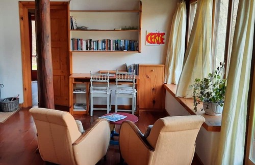 Montjay House | Holiday Home 'Chalet Du Bois D'estève' with Mountain View, Shared Terrace and Wi-Fi