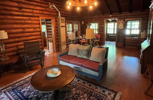 Nevis Cabin | Booking now for summer! Stunning vintage log home on pristine lake.