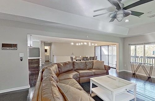 Gunter Afs House | Gorgeous pond view home with two porches, streaming, & W/D - great location