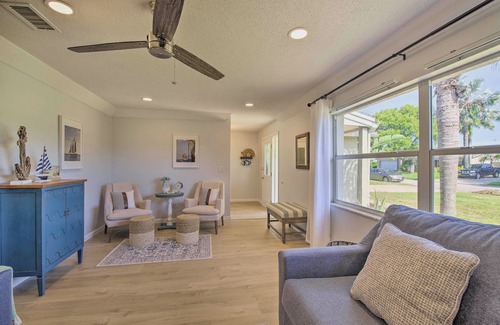 Golden Beach Estates House | Quiet Satellite Beach Home with Lanai, Walk to Beach