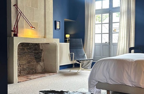 Azay-le-Rideau Hotel | Chambre Bleue - Auberge Radieuse