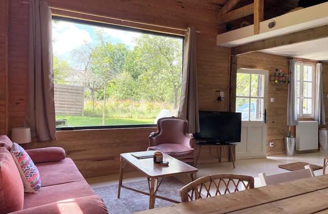 Cottage in the Normandy countryside with its apple trees