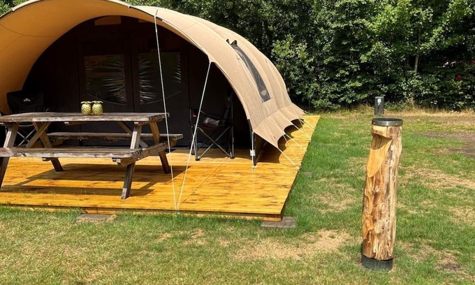 Loenen House | Enjoy the space and comfort of our De Waard Tunnel Tent with two sleeping areas and a spacious canopy.