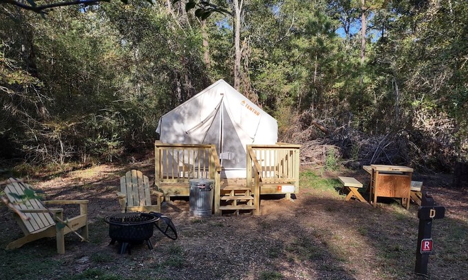 West Livingston RV Rental | Tentrr State Park Site - TX Lake Livingston State Park - Site D - Single Camp