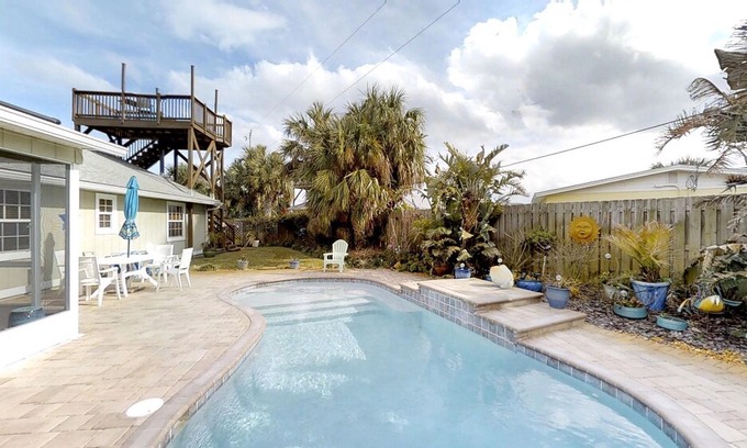 Butler Beach House | Decked Out: Cozy 3 bedroom beach house with Private Pool, screen porch and