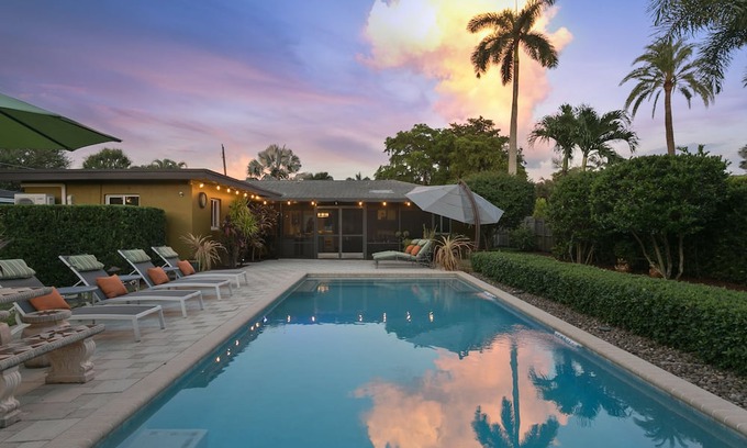 Wilton Manors Villa | BEAUTIFUL ZEN HOME WITH LARGE HEATED POOL & SPRING DISCOUNT!