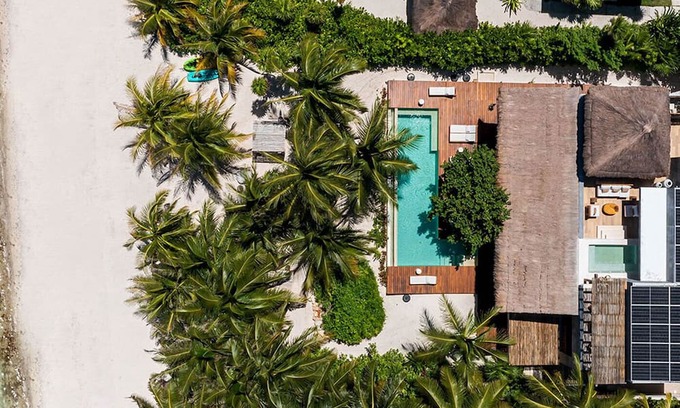 Downtown Cancun Villa | Villa Naj Kan: 9BR Beachfront Escape w/Private Pool + AC Throughout near Tulum